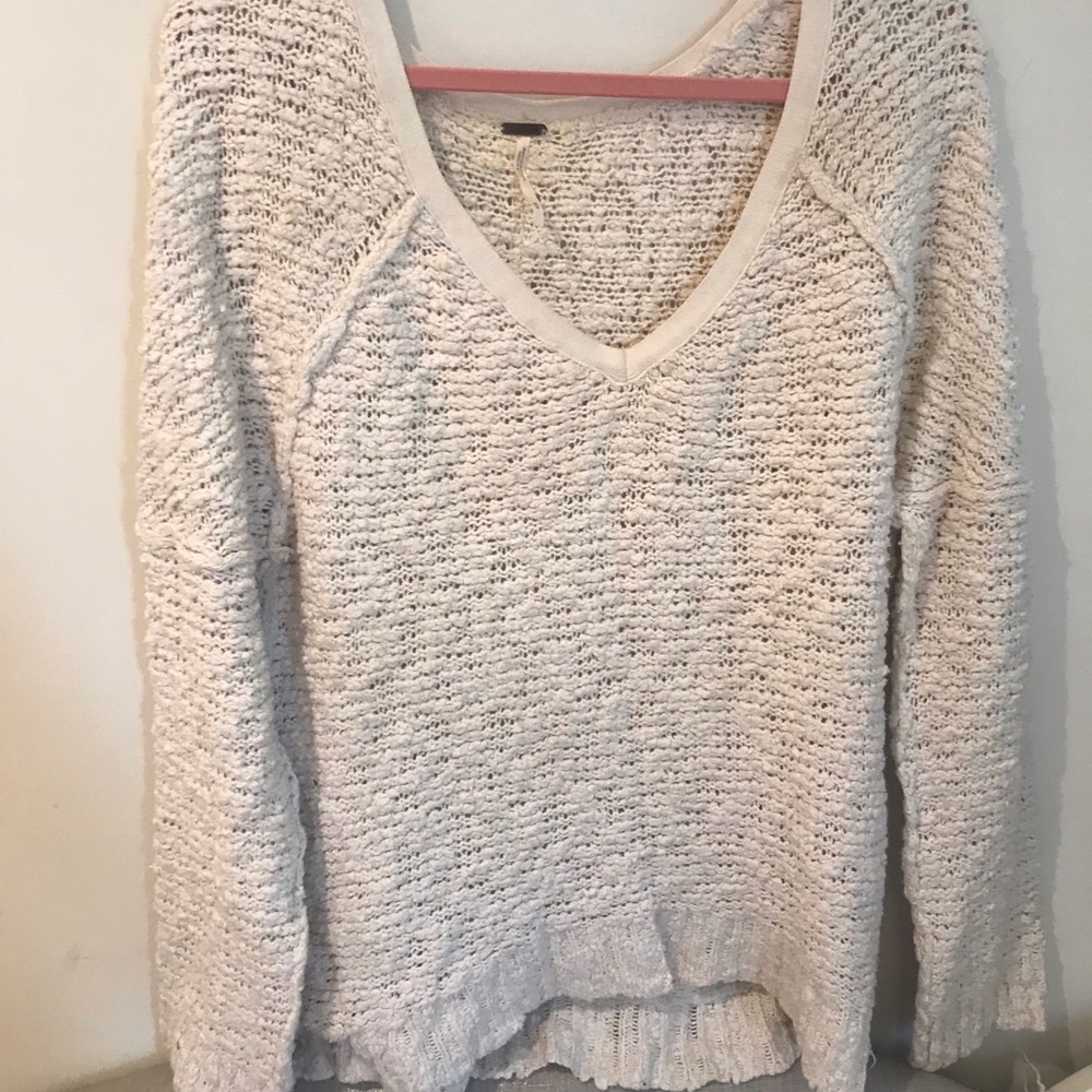 White free people sweater